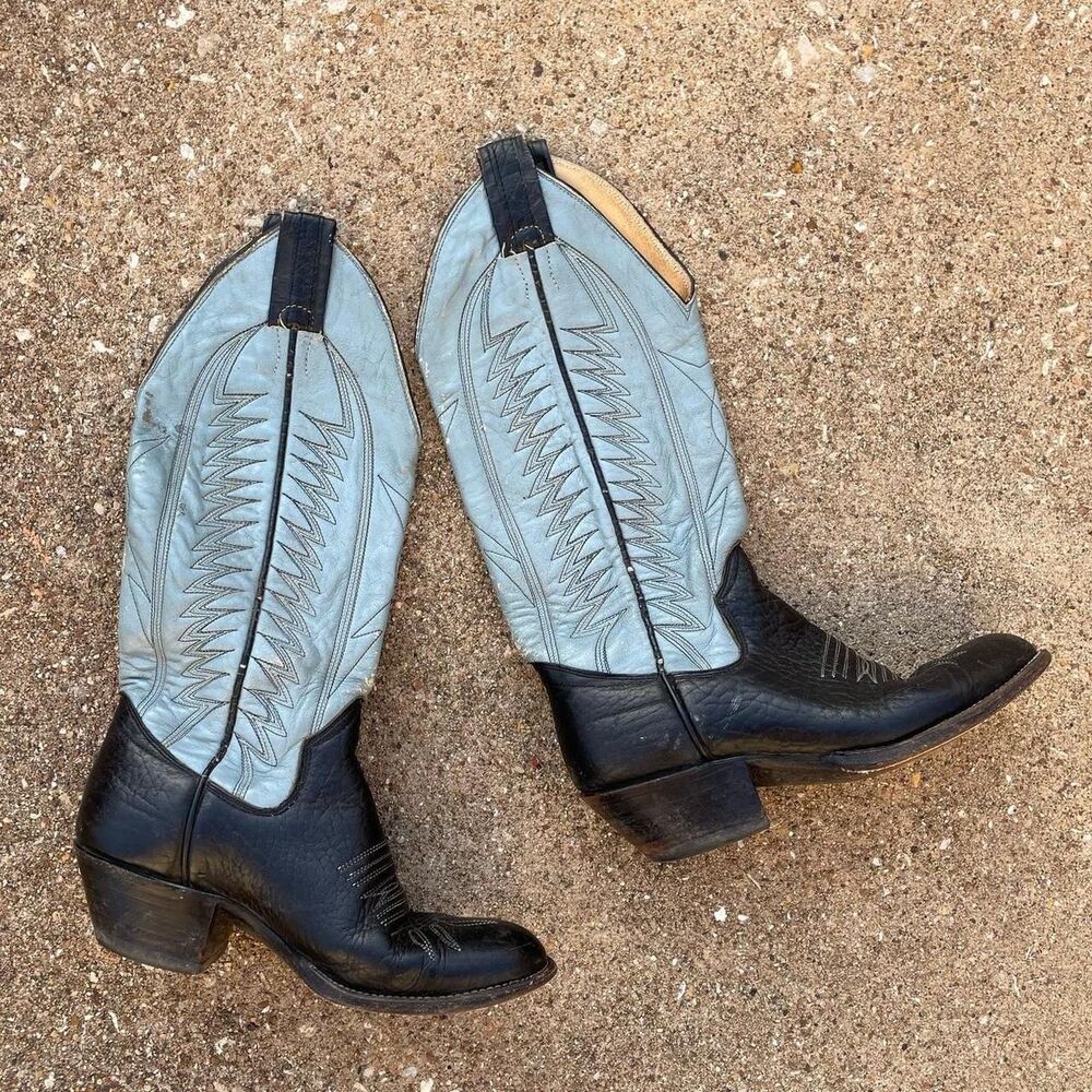 American-vintage Women's Black and Blue Boots